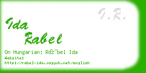 ida rabel business card